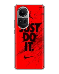 Чехол для OPPO Reno 10 с картинкой «Nike Just Do It»