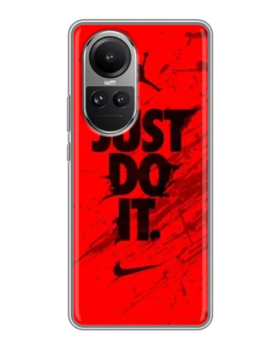 Чехол для OPPO Reno 10 с картинкой «Nike Just Do It»