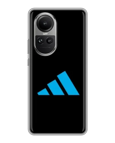 Чехол для OPPO Reno 10 с картинкой «Adidas Cyan Logo»