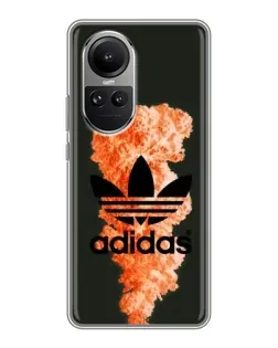 Чехол для OPPO Reno 10 с картинкой «Оранжевый дым Adidas» Чехол для OPPO Reno 10 с картинкой «Оранжевый дым Adidas»