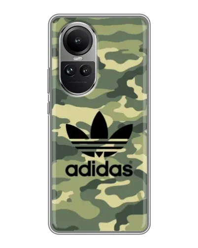 Чехол для OPPO Reno 10 с картинкой «Милитари стиль Adidas»