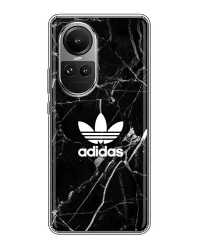 Чехол для OPPO Reno 10 с картинкой «Белый мрамор Adidas»