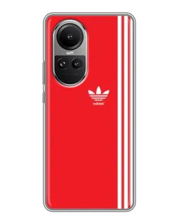Чехол для OPPO Reno 10 с картинкой «Красный минимализм Adidas» Чехол для OPPO Reno 10 с картинкой «Красный минимализм Adidas»