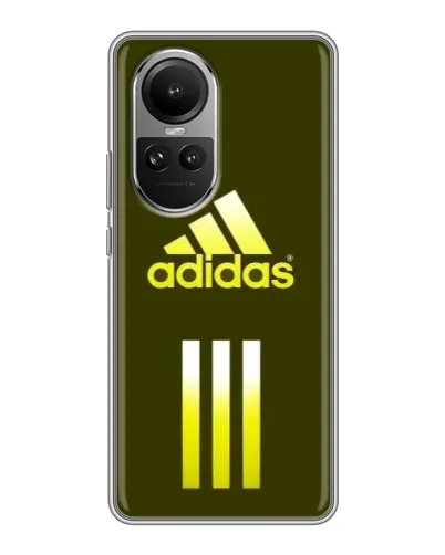 Чехол для OPPO Reno 10 с картинкой «Оливковый градиент Adidas»