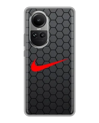 Чехол для OPPO Reno 10 с картинкой «Nike — карбоновая сетка» Чехол для OPPO Reno 10 с картинкой «Nike — карбоновая сетка»