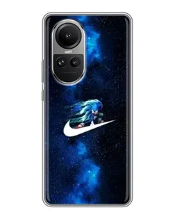 Чехол для OPPO Reno 10 с картинкой «Звездный путь Nike»