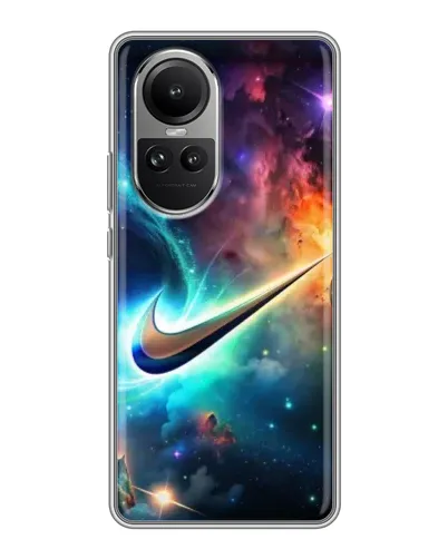 Чехол для OPPO Reno 10 с картинкой «Космический Nike Swoosh» Чехол для OPPO Reno 10 с картинкой «Космический Nike Swoosh»