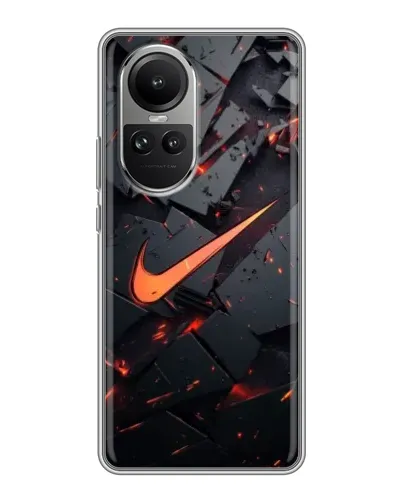 Чехол для OPPO Reno 10 с картинкой «Nike — эффект разломов» Чехол для OPPO Reno 10 с картинкой «Nike — эффект разломов»