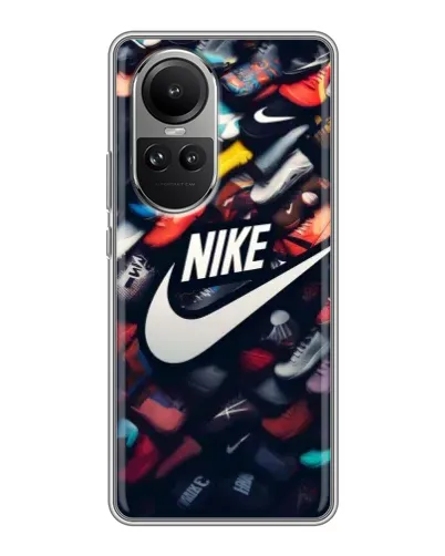 Чехол для OPPO Reno 10 с картинкой «Коллекция кроссовок Nike» Чехол для OPPO Reno 10 с картинкой «Коллекция кроссовок Nike»