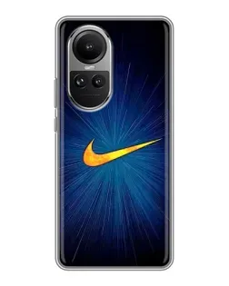 Чехол для OPPO Reno 10 с картинкой «Синий пульс Nike» Чехол для OPPO Reno 10 с картинкой «Синий пульс Nike»