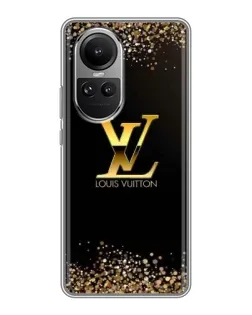 Чехол для OPPO Reno 10 с картинкой «LV — золотые искры»