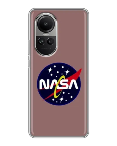 Чехол для OPPO Reno 10 с картинкой «NASA — ретро космос» Чехол для OPPO Reno 10 с картинкой «NASA — ретро космос»