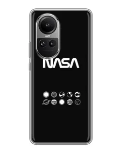 Чехол для OPPO Reno 10 с картинкой «NASA — технический принт» Чехол для OPPO Reno 10 с картинкой «NASA — технический принт»