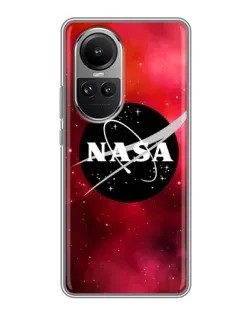 Чехол для OPPO Reno 10 с картинкой «NASA — красная туманность»