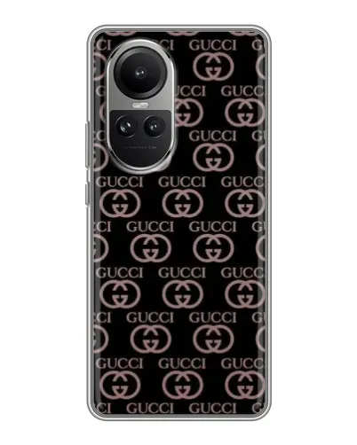 Чехол для OPPO Reno 10 с картинкой «Классическая монограмма Gucci»