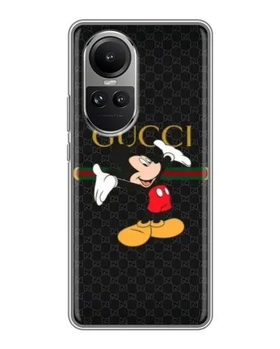 Чехол для OPPO Reno 10 с картинкой «Микки Маус Gucci»