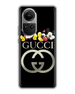 Чехол для OPPO Reno 10 с картинкой «Gucci — герои Disney»