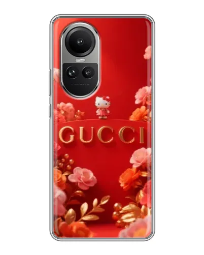 Чехол для OPPO Reno 10 с картинкой «Gucci — золотой сад»