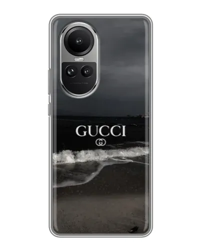 Чехол для OPPO Reno 10 с картинкой «Gucci — морской прибой»