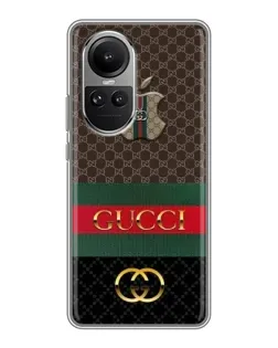 Чехол для OPPO Reno 10 с картинкой «Gucci — брендированный десерт»