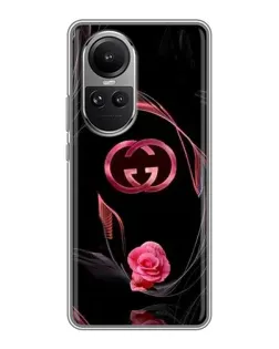Чехол для OPPO Reno 10 с картинкой «Gucci — неоновая роза»