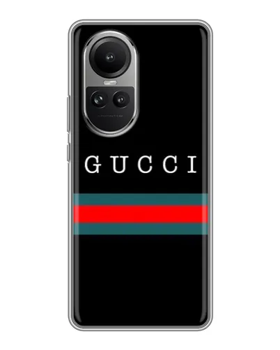 Чехол для OPPO Reno 10 с картинкой «Gucci — красный пояс»