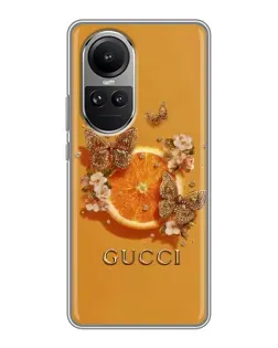 Чехол для OPPO Reno 10 с картинкой «Gucci — золотые бабочки» Чехол для OPPO Reno 10 с картинкой «Gucci — золотые бабочки»