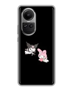 Чехол для OPPO Reno 10 с картинкой «My Melody и Kuromi»