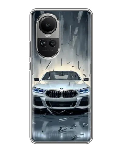 Чехол для OPPO Reno 10 с картинкой «BMW в свете фар»