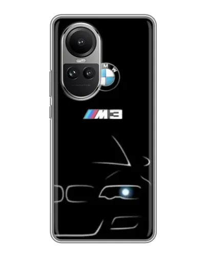 Чехол для OPPO Reno 10 с картинкой «Минималистичный принт BMW M3»