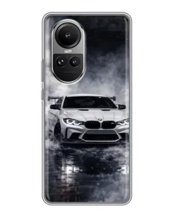 Чехол для OPPO Reno 10 с картинкой «BMW сквозь туман»