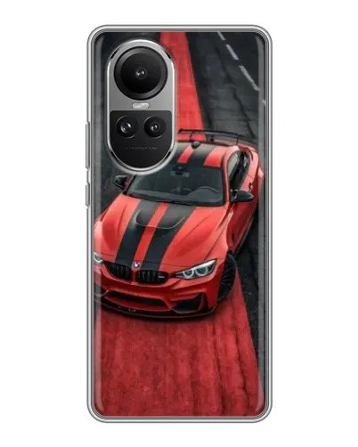 Чехол для OPPO Reno 10 с картинкой «BMW на красной дорожке»