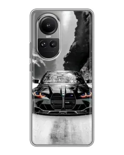 Чехол для OPPO Reno 10 с картинкой «BMW — акварельный дрифт»