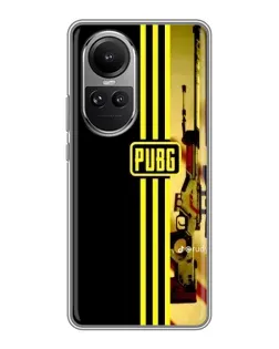 Чехол для OPPO Reno 10 с картинкой «PUBG — камуфляжный шлем»