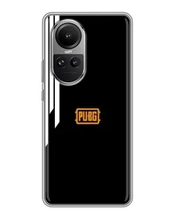 Чехол для OPPO Reno 10 с картинкой «PUBG — вертикальные линии»