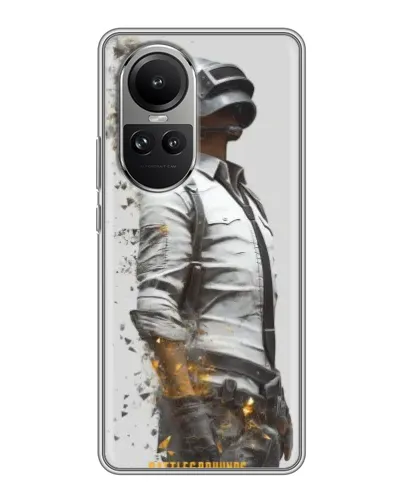 Чехол для OPPO Reno 10 с картинкой «PUBG — боец в пыли» Чехол для OPPO Reno 10 с картинкой «PUBG — боец в пыли»