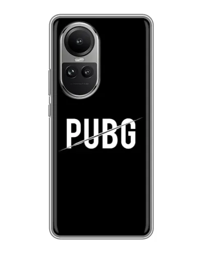Чехол для OPPO Reno 10 с картинкой «PUBG — белый логотип» Чехол для OPPO Reno 10 с картинкой «PUBG — белый логотип»