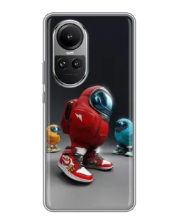 Чехол для OPPO Reno 10 с картинкой «Among Us — 3D стиль»