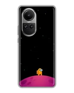 Чехол для OPPO Reno 10 с картинкой «Одинокий герой на планете»