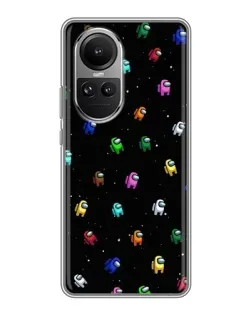 Чехол для OPPO Reno 10 с картинкой «Экипаж Among Us»