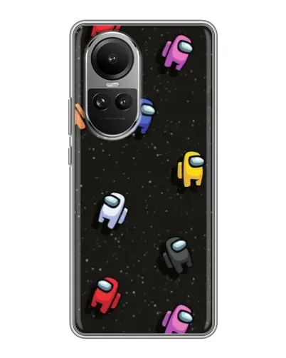 Чехол для OPPO Reno 10 с картинкой «Космический паттерн Among Us» Чехол для OPPO Reno 10 с картинкой «Космический паттерн Among Us»