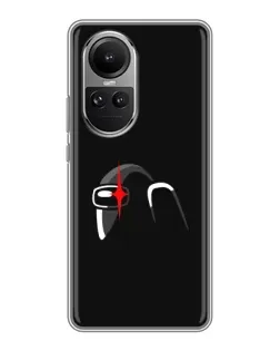 Чехол для OPPO Reno 10 с картинкой «Among Us шлем»