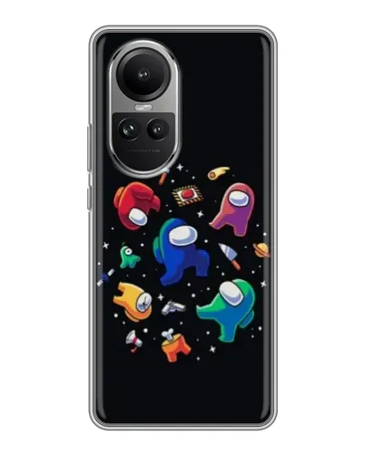 Чехол для OPPO Reno 10 с картинкой «Among Us космос» Чехол для OPPO Reno 10 с картинкой «Among Us космос»