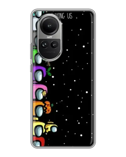Чехол для OPPO Reno 10 с картинкой «Команда Among Us» Чехол для OPPO Reno 10 с картинкой «Команда Among Us»