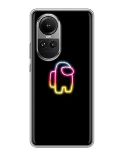 Чехол для OPPO Reno 10 с картинкой «Among Us градиент»