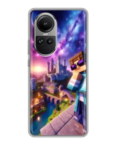 Чехол для OPPO Reno 10 с картинкой «Стив и космос» Чехол для OPPO Reno 10 с картинкой «Стив и космос»