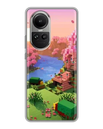 Чехол для OPPO Reno 10 с картинкой «Розовое дерево Minecraft» Чехол для OPPO Reno 10 с картинкой «Розовое дерево Minecraft»