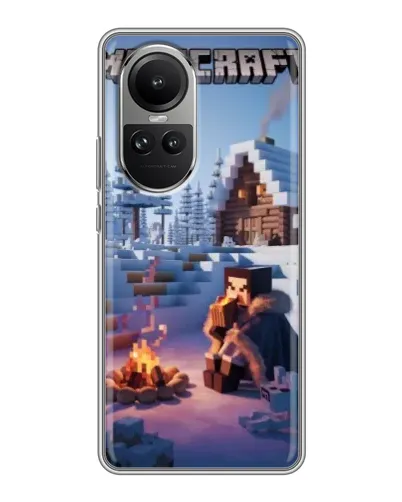 Чехол для OPPO Reno 10 с картинкой «Зимний Minecraft» Чехол для OPPO Reno 10 с картинкой «Зимний Minecraft»