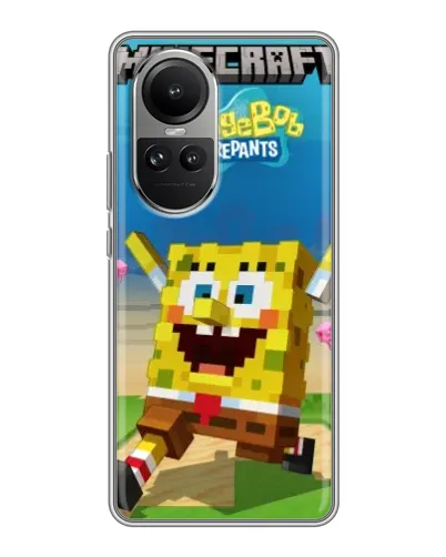 Чехол для OPPO Reno 10 с картинкой «Губка Боб Minecraft» Чехол для OPPO Reno 10 с картинкой «Губка Боб Minecraft»
