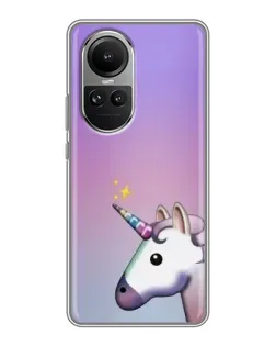 Чехол для OPPO Reno 10 с картинкой «Единорог градиент»